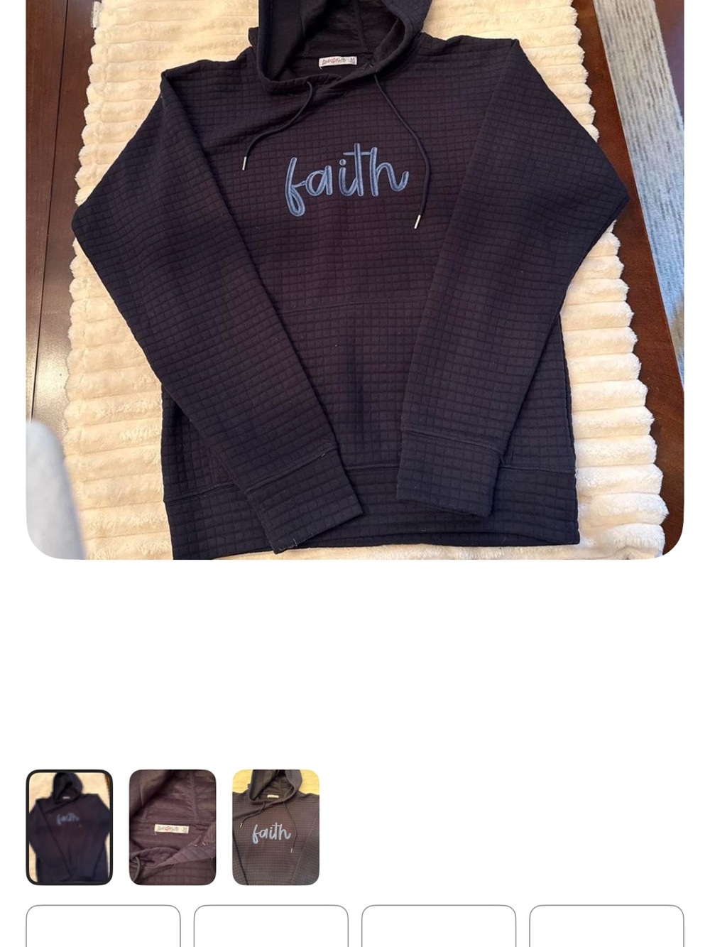 Kids 'Faith' Pullover Hoodie - Navy